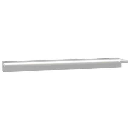 vandfaldsfontæne til pool med LED-lys 110 cm rustfrit stål