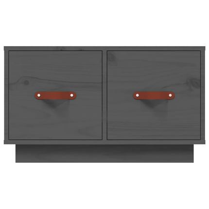 sofabord 60x53x35 cm massivt fyrretræ grå