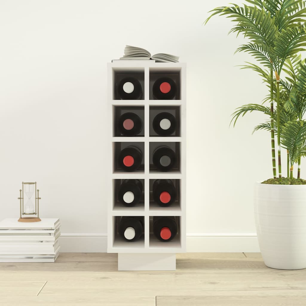 Vinskab 23x34x61 cm massivt fyrretræ hvid