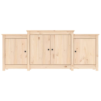 skænk 164x37x68 cm massivt træ fyrretræ