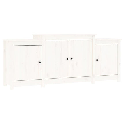 skænk 164x37x68 cm massivt fyrretræ hvid