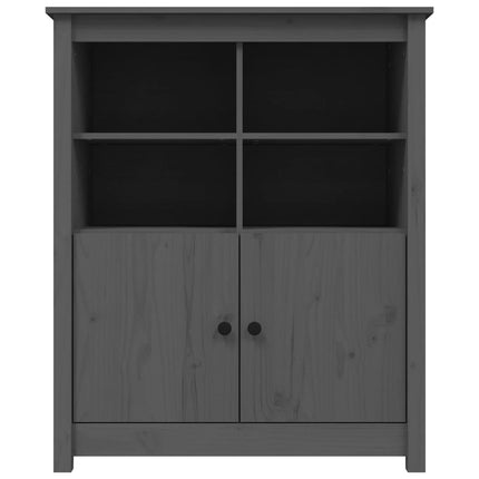 skænk 83x41,5x100 cm massivt fyrretræ grå