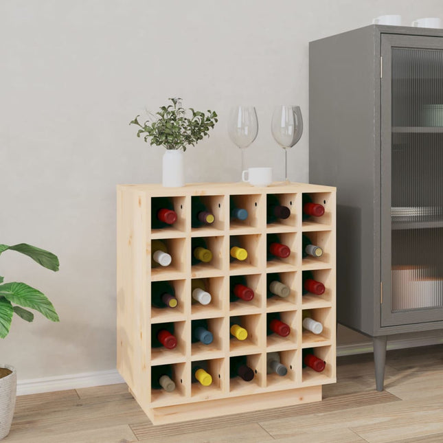 vinreol 55,5x34x61 cm massivt fyrretræ