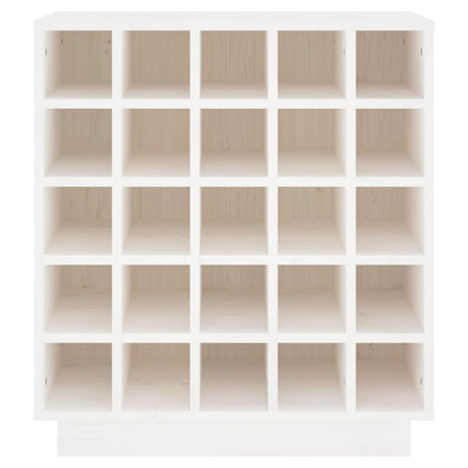 Vinskab 55,5x34x61 cm massivt fyrretræ hvid