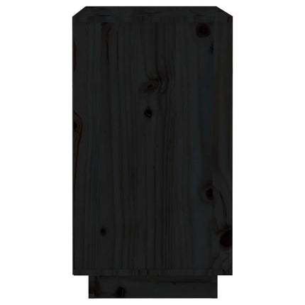 Vinskab 55,5x34x61 cm massivt fyrretræ sort