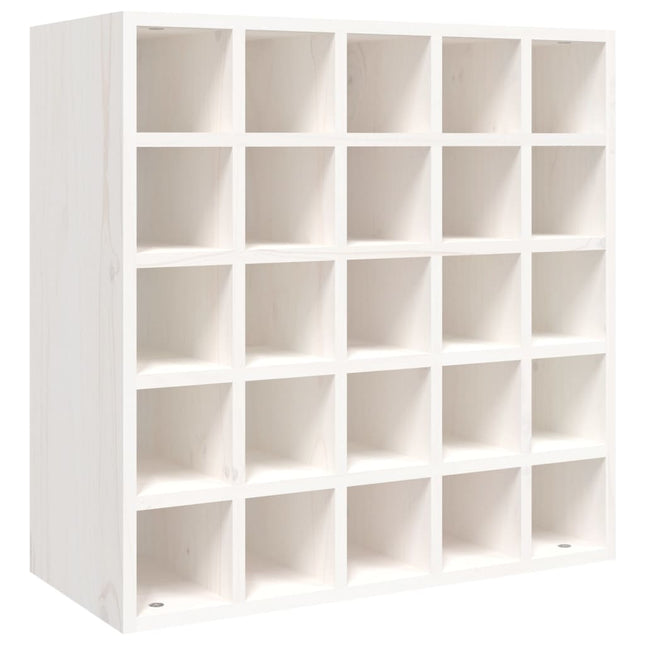 vinskab hvid 56x25x56 cm massivt træ fyrretræ