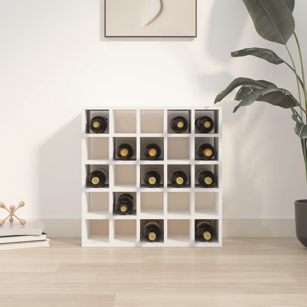 vinskab hvid 56x25x56 cm massivt træ fyrretræ