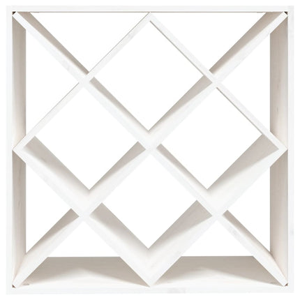 vinreol 62x25x62 cm massivt fyrretræ hvid