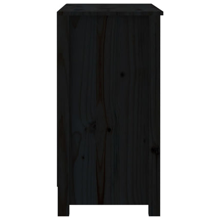 bogreol 80x35x68 cm massivt fyrretræ sort