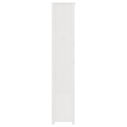 bogreol 80x35x183 cm massivt fyrretræ hvid