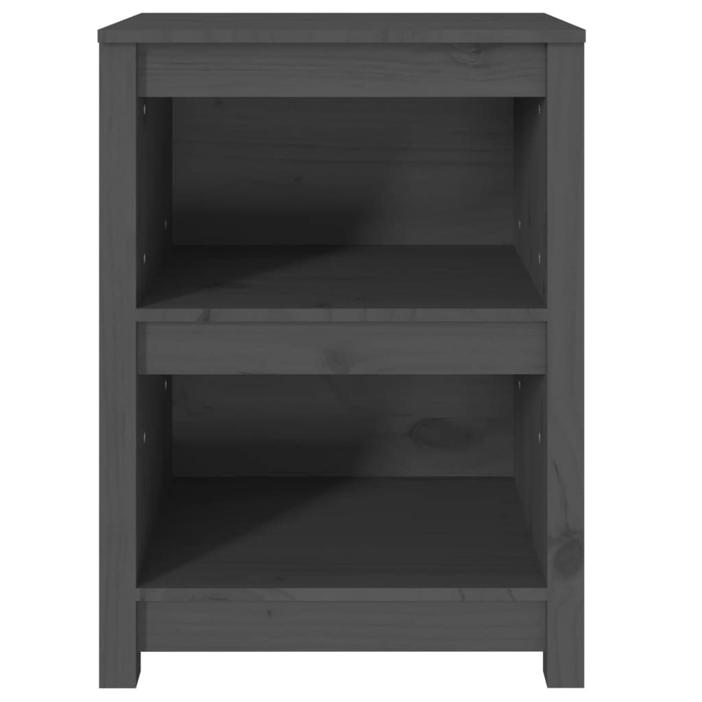 bogreol 50x35x68 cm massivt fyrretræ grå