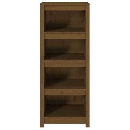 bogreol 50x35x125,5 cm massivt fyrretræ gyldenbrun