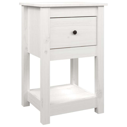 sengeborde 2 stk. 40x35x61,5 cm massivt fyrretræ hvid