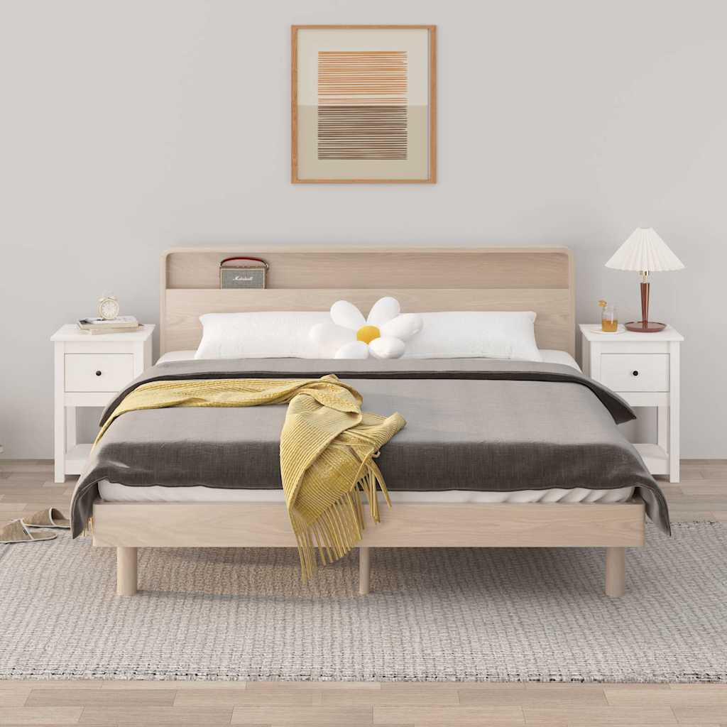 sengeborde 2 stk. 40x35x61,5 cm massivt fyrretræ hvid