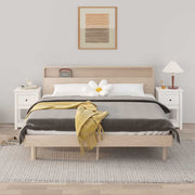 sengeborde 2 stk. 40x35x61,5 cm massivt fyrretræ hvid