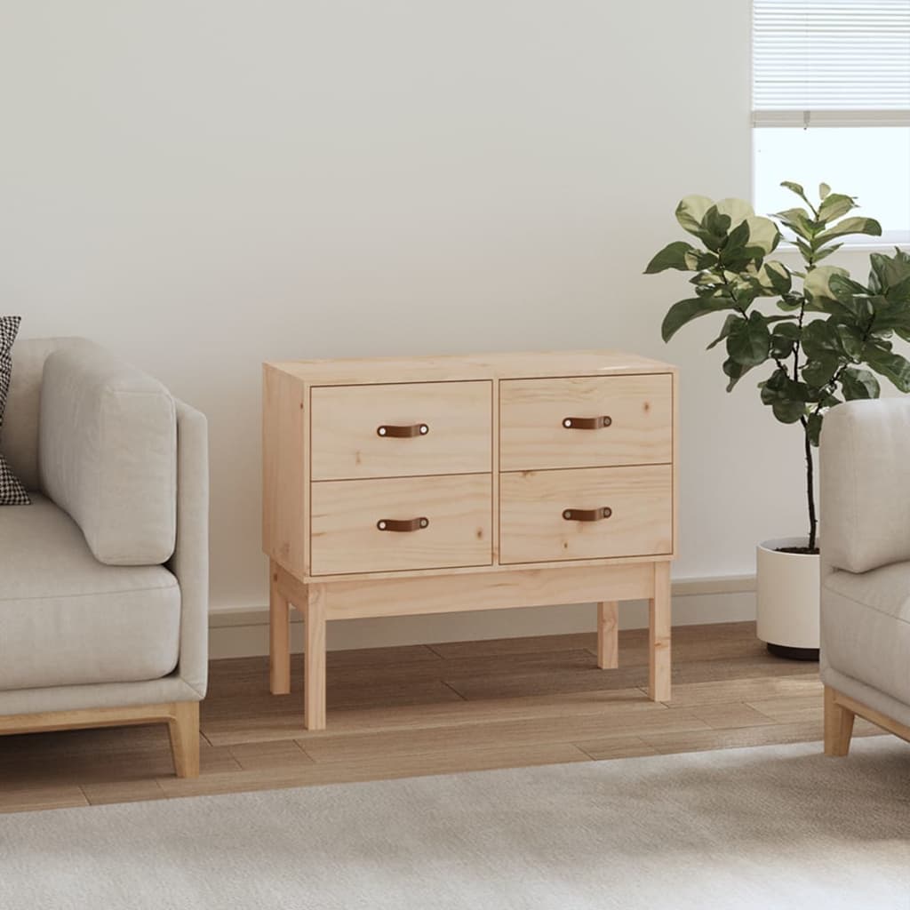 konsolskab 90x40x78 cm massivt fyrretræ