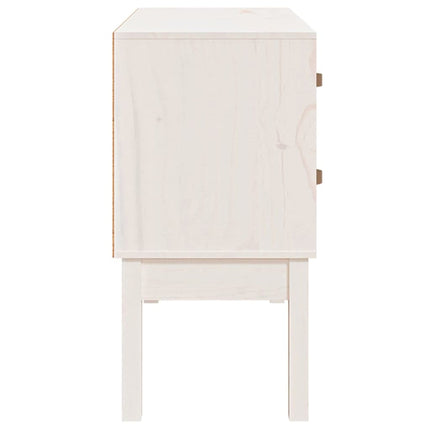 konsolskab 90x40x78 cm massivt fyrretræ hvid