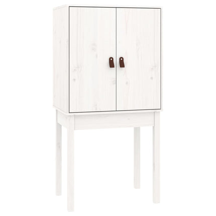 højskab 60x40x120 cm massivt fyrretræ hvid