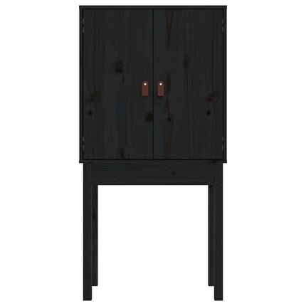 højskab 60x40x120 cm massivt fyrretræ sort