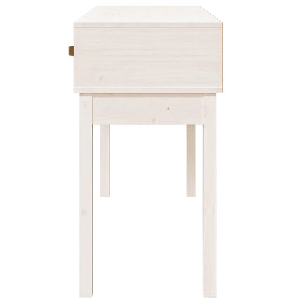 konsolbord 114x40x75 cm massivt fyrretræ hvid