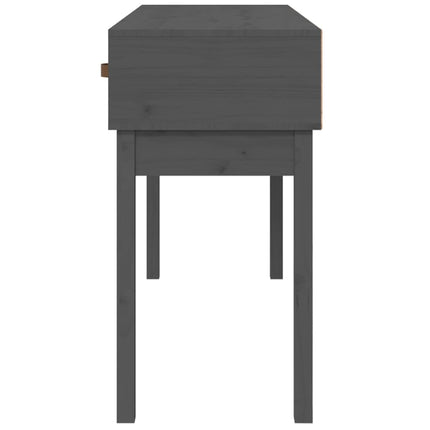 konsolbord 114x40x75 cm massivt fyrretræ grå