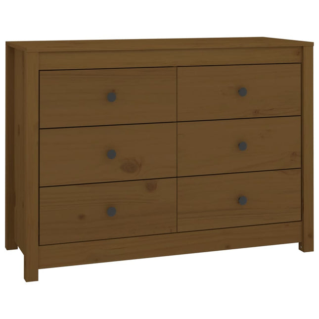 kommode 100x40x72 cm massivt fyrretræ gyldenbrun