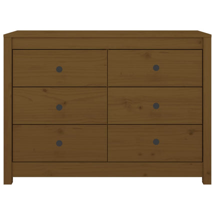 kommode 100x40x72 cm massivt fyrretræ gyldenbrun