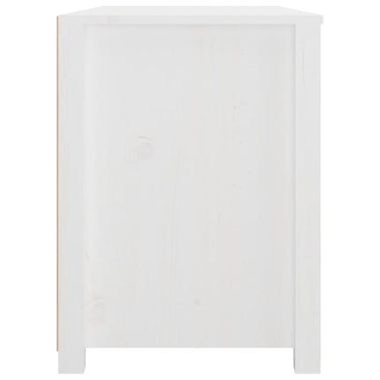 kommode 100x40x54 cm massivt fyrretræ hvid