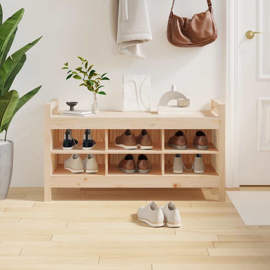 entrébænk 110x40x60 cm massivt fyrretræ