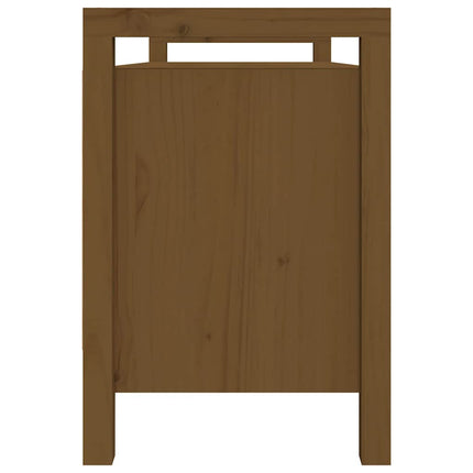 entrébænk 110x40x60 cm massivt fyrretræ gyldenbrun