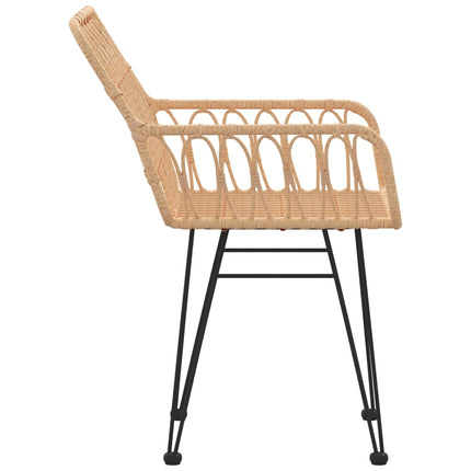 havestole 2 stk. med armlæn 56x64x80 cm polyrattan