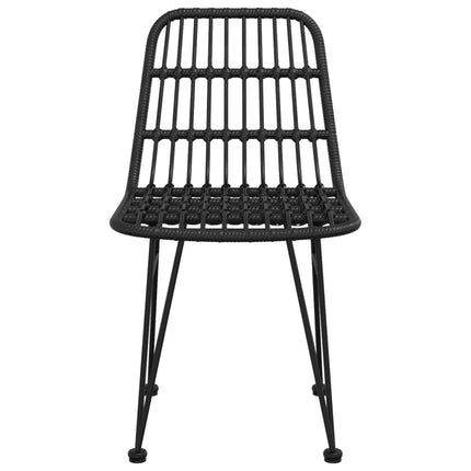 havestole 2 stk. 48x62x84 cm polyrattan sort