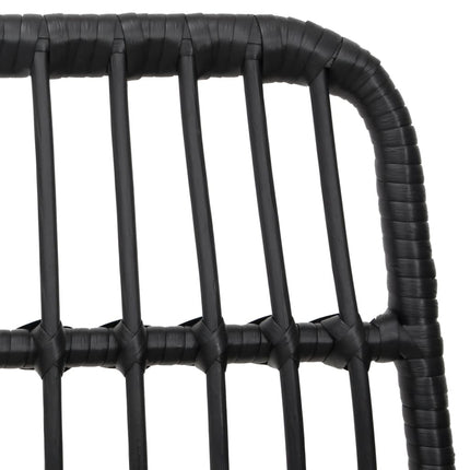 havestole 2 stk. 48x62x84 cm polyrattan sort
