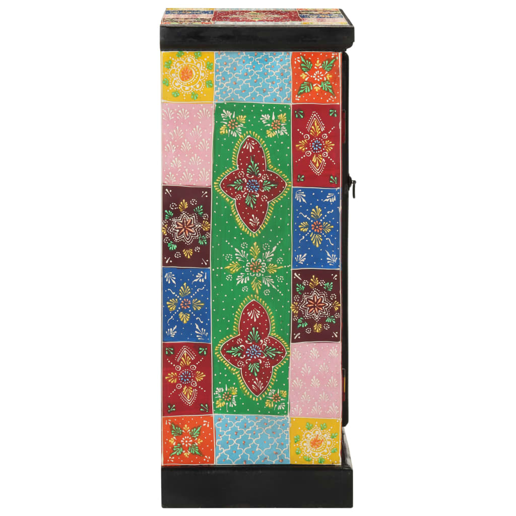 håndmalet skænk med låger 53x30x75 cm massivt mangotræ