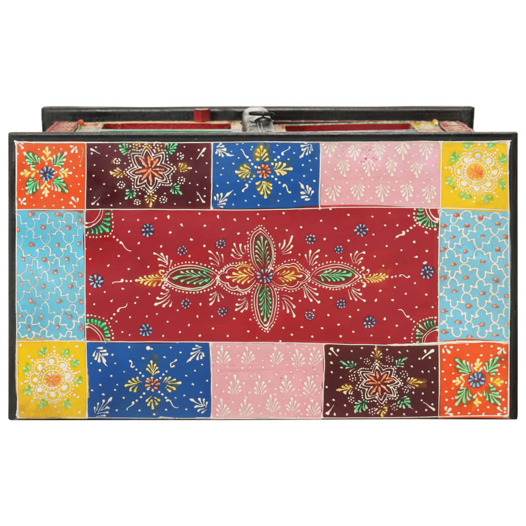 håndmalet skænk med låger 53x30x75 cm massivt mangotræ