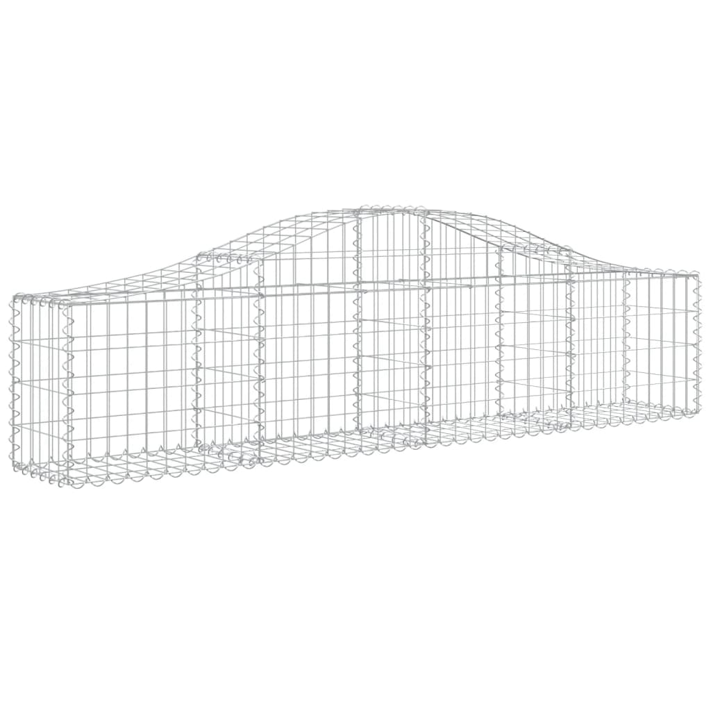 buede gabionkurve 3 stk. 200x30x40/60 cm galvaniseret jern