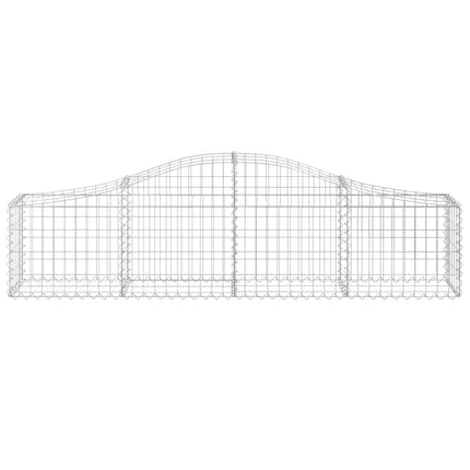 buede gabionkurve 3 stk. 200x30x40/60 cm galvaniseret jern