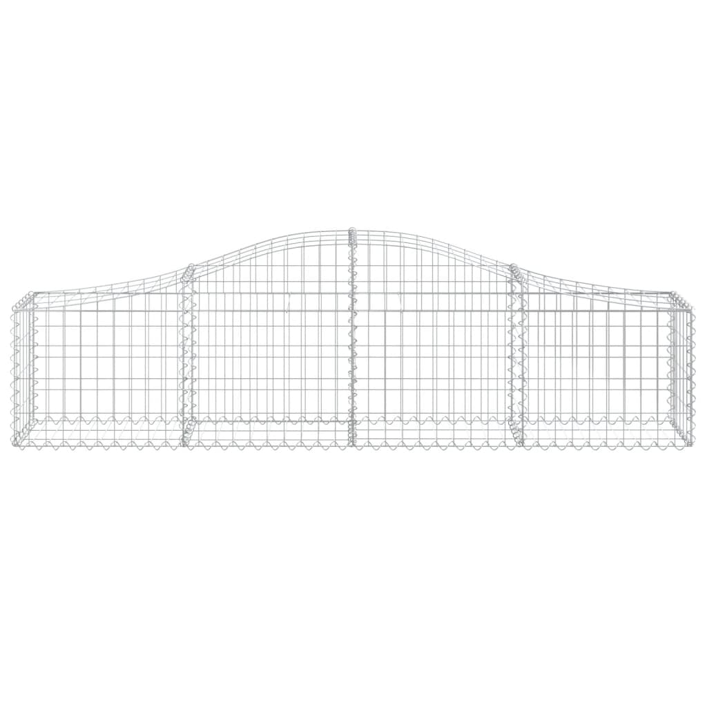 buede gabionkurve 3 stk. 200x30x40/60 cm galvaniseret jern