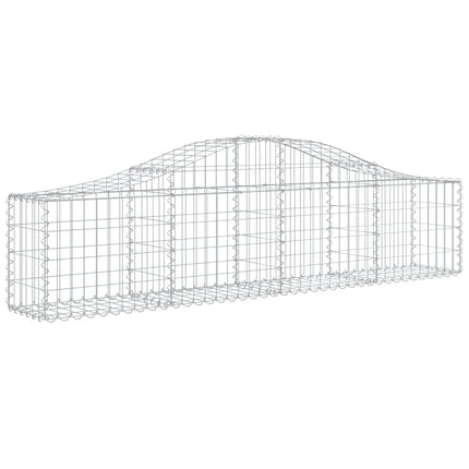 buede gabionkurve 4 stk. 200x30x40/60 cm galvaniseret jern