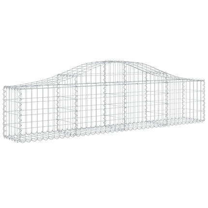 buede gabionkurve 5 stk. 200x30x40/60 cm galvaniseret jern