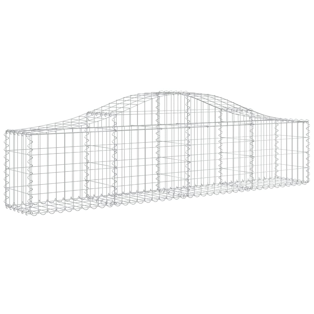 buede gabionkurve 5 stk. 200x30x40/60 cm galvaniseret jern
