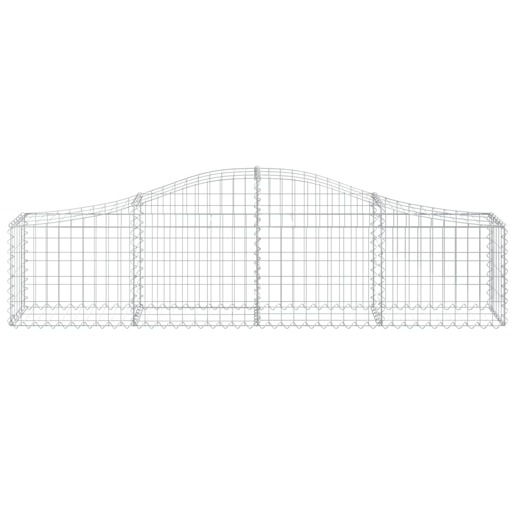 buede gabionkurve 5 stk. 200x30x40/60 cm galvaniseret jern
