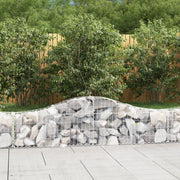 buede gabionkurve 6 stk. 200x30x40/60 cm galvaniseret jern