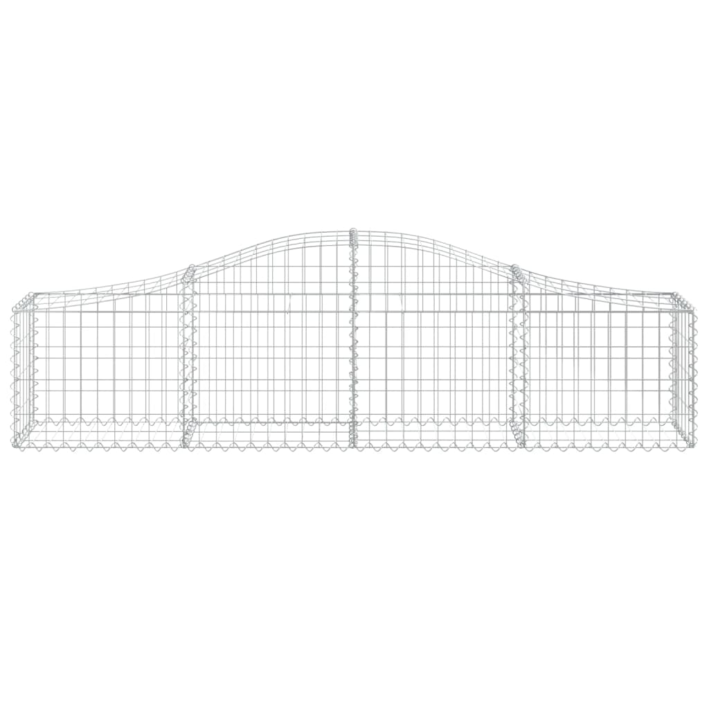 buede gabionkurve 7 stk. 200x30x40/60 cm galvaniseret jern