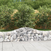buede gabionkurve 7 stk. 200x30x40/60 cm galvaniseret jern