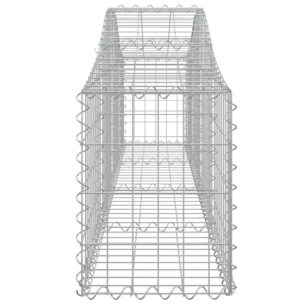 buede gabionkurve 8 stk. 200x30x40/60 cm galvaniseret jern