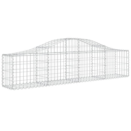 buede gabionkurve 14 stk. 200x30x40/60 cm galvaniseret jern