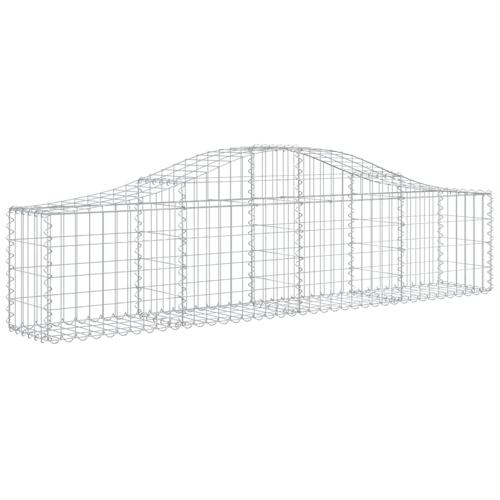 buede gabionkurve 15 stk. 200x30x40/60 cm galvaniseret jern