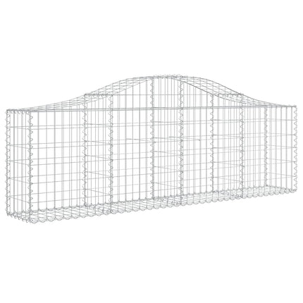 buede gabionkurve 2 stk. 200x30x60/80 cm galvaniseret jern