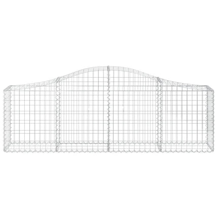 buede gabionkurve 3 stk. 200x30x60/80 cm galvaniseret jern